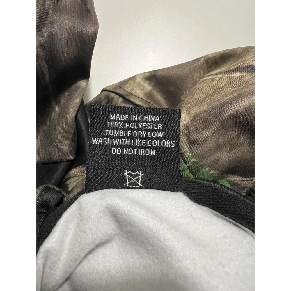 N2K Natin2Krazy Men's Hoodie Camouflage Black Pullover Sz S Y2K Hunting Skate